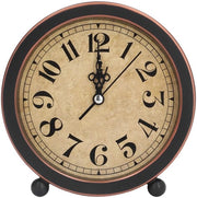 Orologio analogico stile retro per ufficio - cifre arabe nere - plastica - 13,5 x 4,5 x 14 cm - decorazione per ufficio - orologio da tavolo
