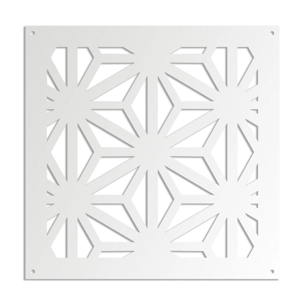 RADIANT - Pannello in PVC traforato - Parasole Misura: 50x150 cm, Colore: bianco