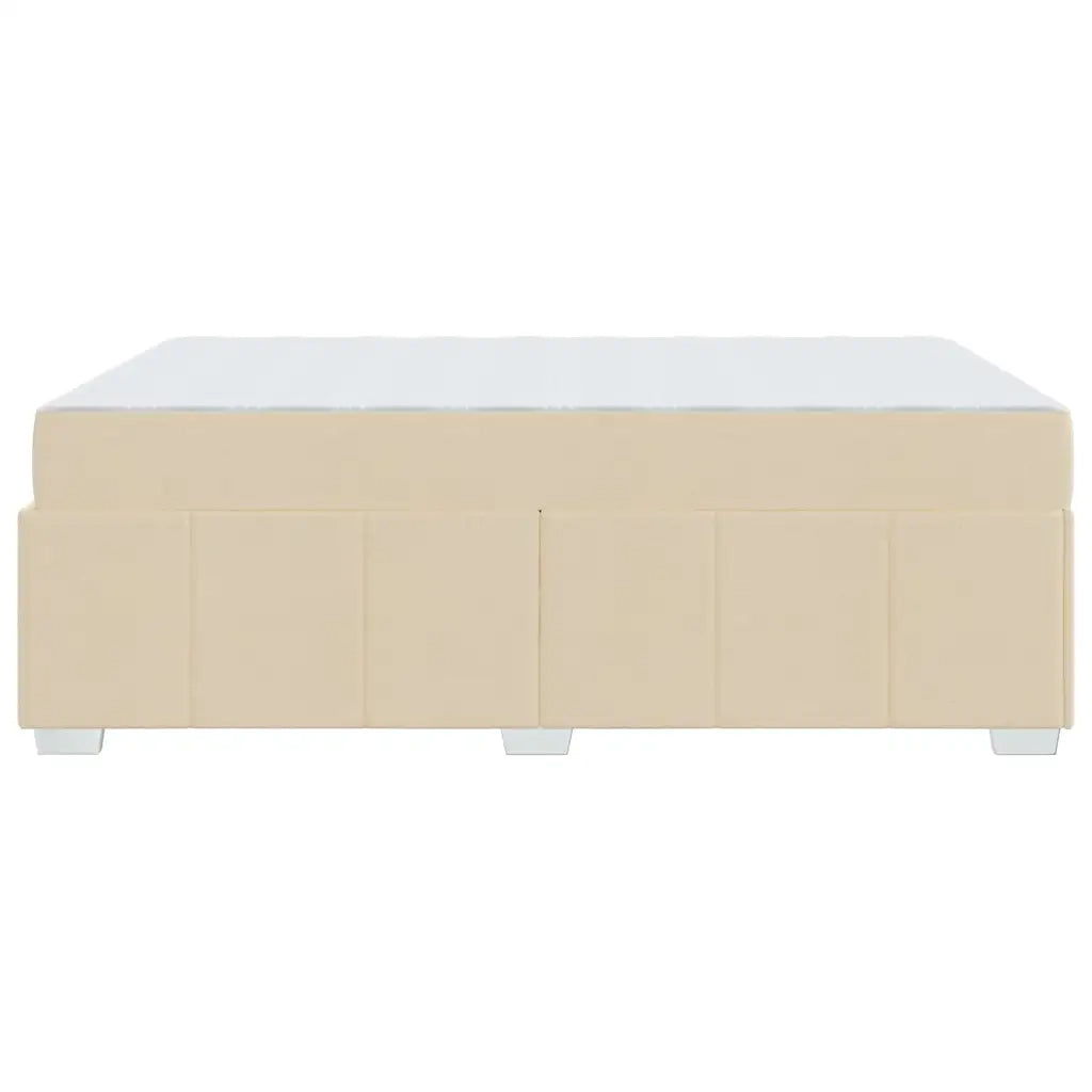 Struttura del letto con materasso Crema 140 x 200 cm Tessuto 3398291