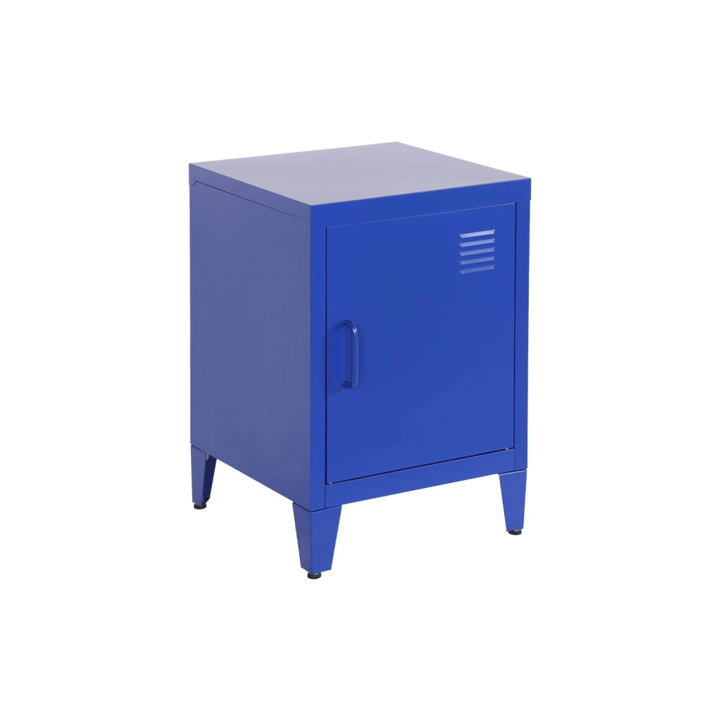 Comodino industriale, 1 anta, blu