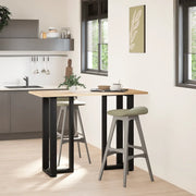 Gambe per tavolo da bar a forma di T 2 pz | Piede del tavolo nere 40x35x(100-101) cm in acciaio
