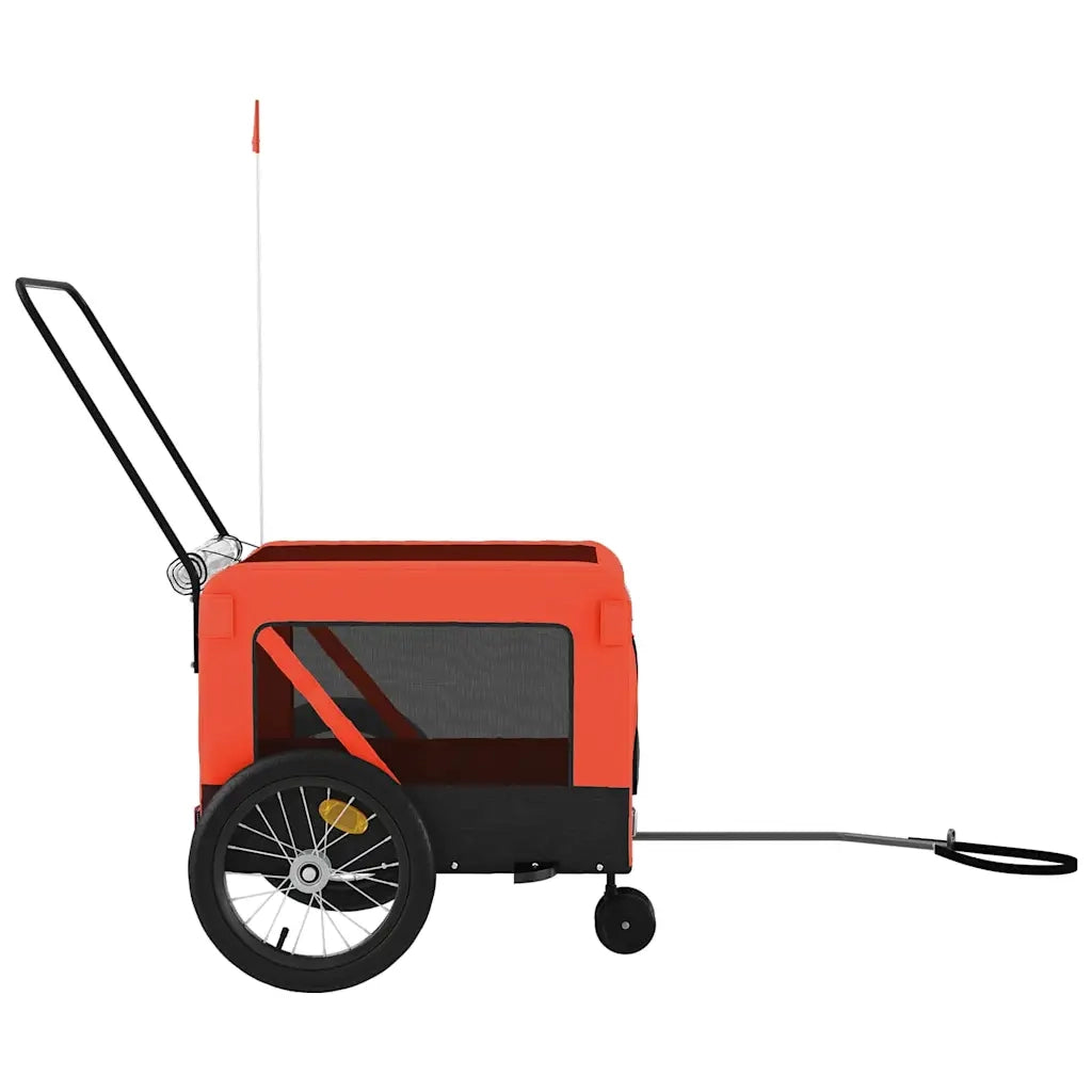 Rimorchio da Bici per Animali Arancione e Nero Oxford e Ferro CFW8745774