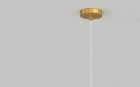 SOSPENSIONE OTTONE SAT. 1 LUCE VETRO MEDIO FUME' 1194OS-S25-FU