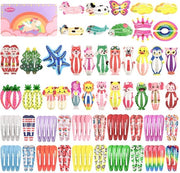 Spillelli per bambine, 100 pezzi 5 cm disegni cartoon spillelli per bambine con stampi animali, spillelli per neonati, bambini e donne