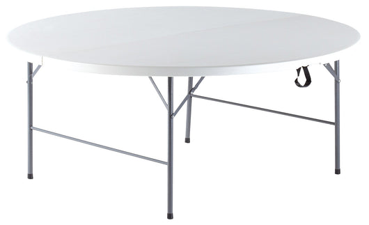 Tavolo Catering Rotondo Pieghevole Ø181cm Morel Bianco