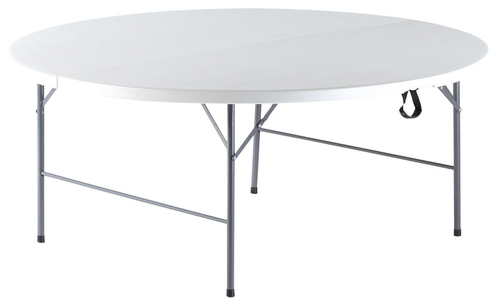 Tavolo Catering Rotondo Pieghevole Ø181cm Morel Bianco