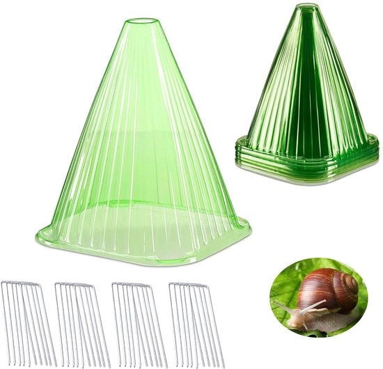 Set di protezioni per piante da 20 - Copricampioni in PET riciclabili, protezione dal gelo e dalle lumache per verdure, fiori e piante giovani, scarpe per piante con ventilazione, 22 x 19 x 19 cm