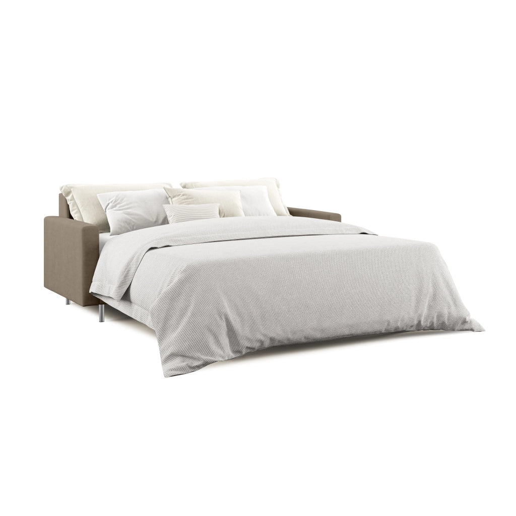 Megan Divano letto matrimoniale in microfibra smacchiabile T11 188 cm (mat. 140x197) marrone