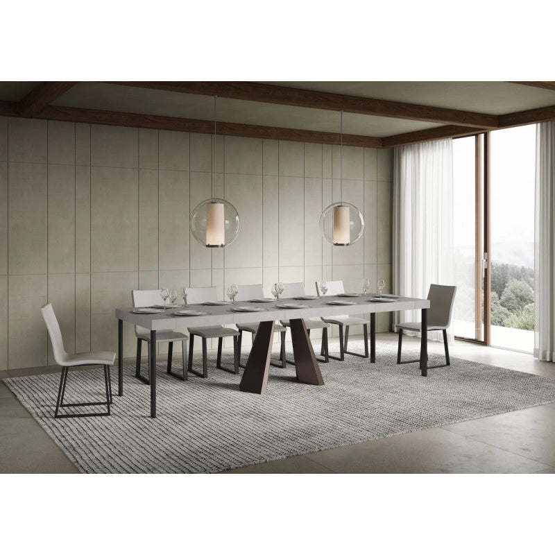 Consolle allungabile 90x40/300 cm Diamante Premium telaio Orso - Cashmere