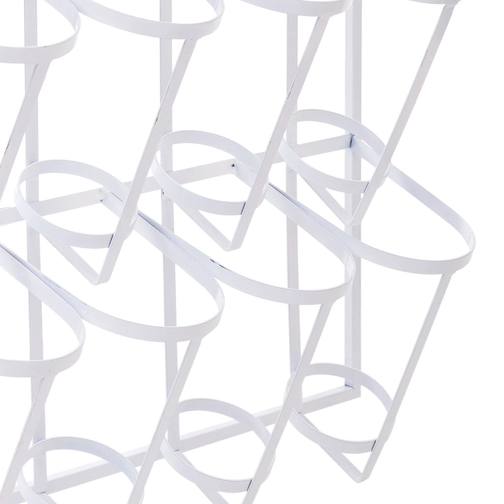 Portabottiglie da parete in metallo per 8 bottiglie 53x17x90h cm