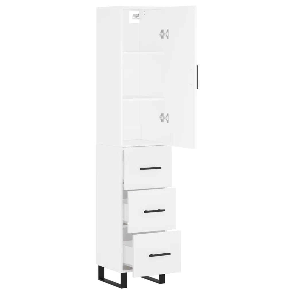 Credenza Bianca 34,5x34x180 cm in Legno Multistrato 3198873
