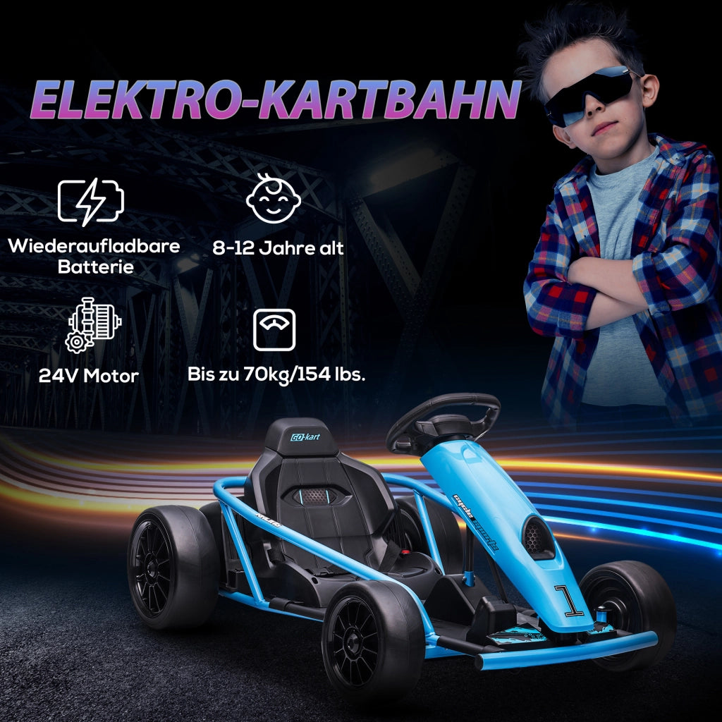 Go-Kart Elettrico per Bambini ¨C Minimal ¨C Blu/Nero