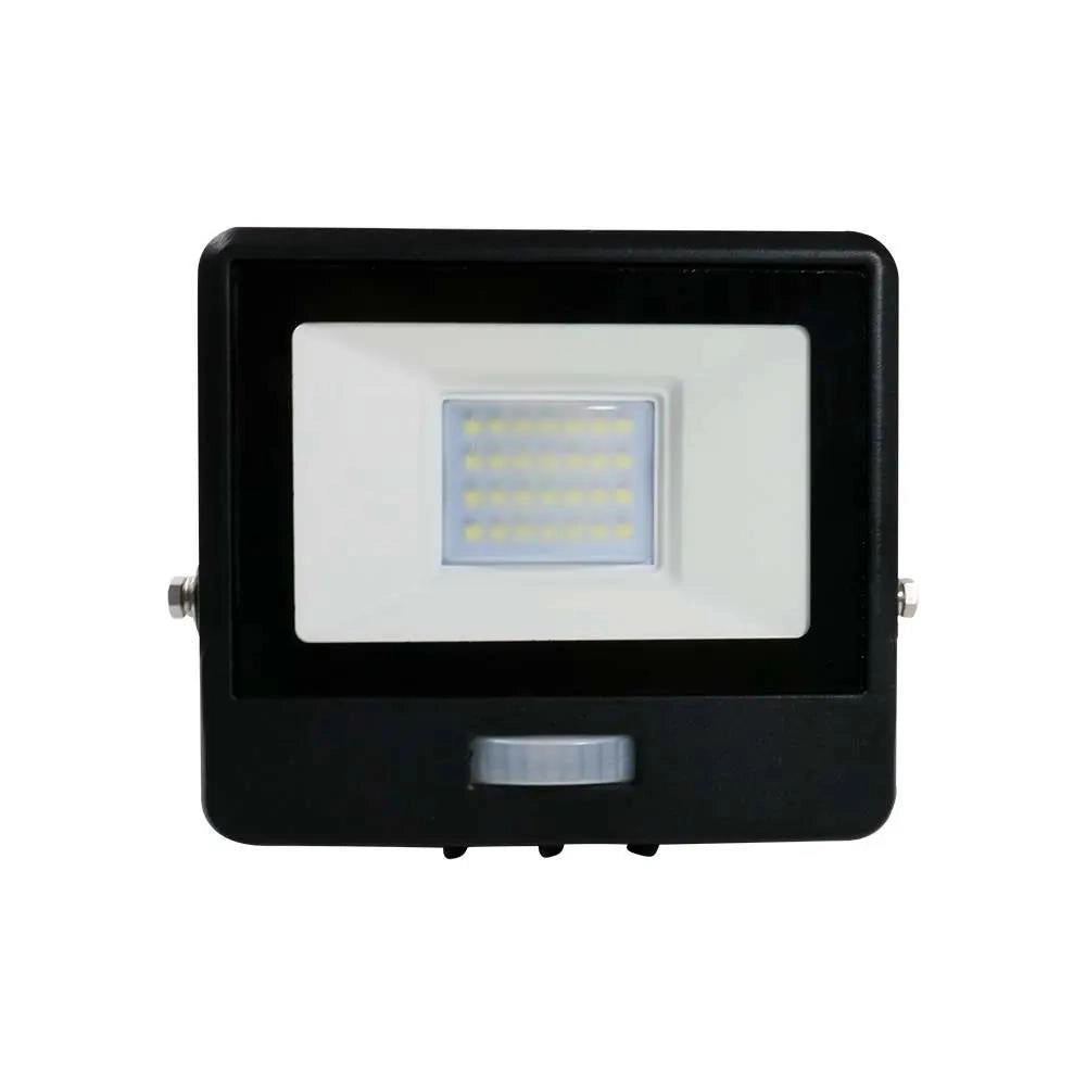 Faro LED V-TAC VT-118S 10W sensore nero 3000K 735lm
