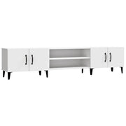 Mobile TV | Armadietto TV | Mobile Porta TV Bianco 180x31,5x40 cm in Legno Massello di Argilla