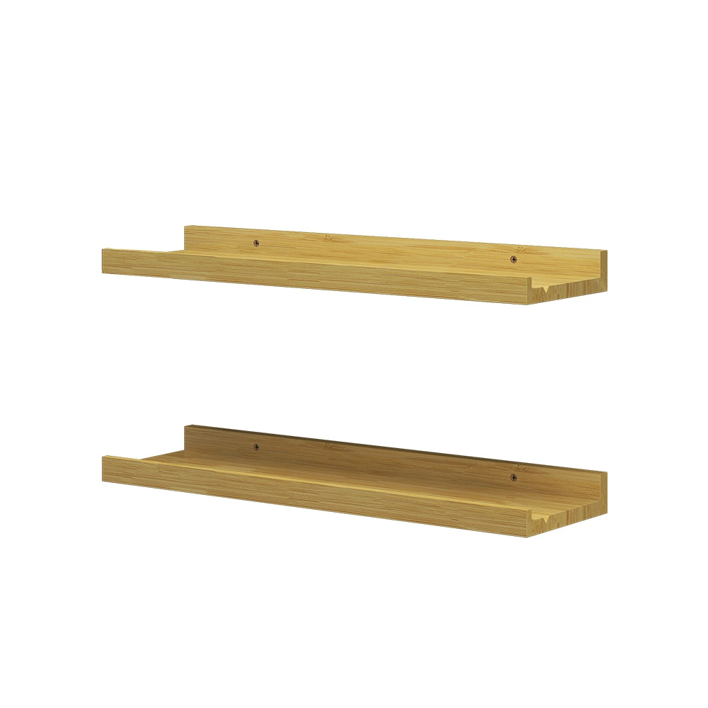 Vicco Scaffale a muro Legno naturale 50 x 4 cm Set di 2