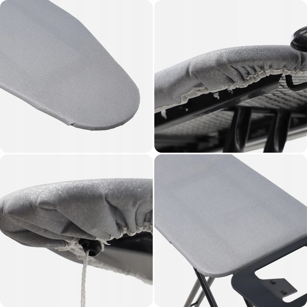 Copriasse da stiro KADAX 140x50 cm in cotone, colore argento.
