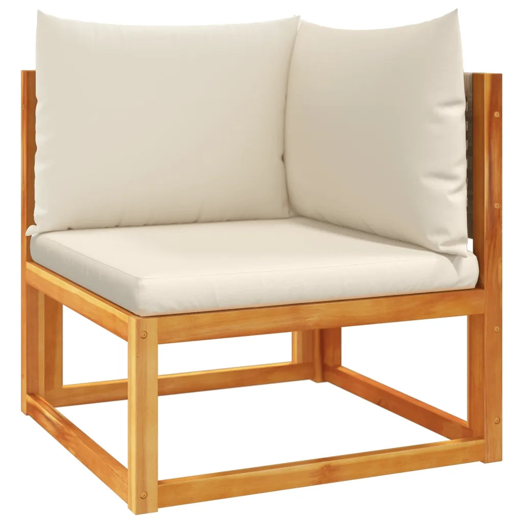 Set di divani da giardino 4 pezzi con cuscini in legno di acacia e rattan 3278916
