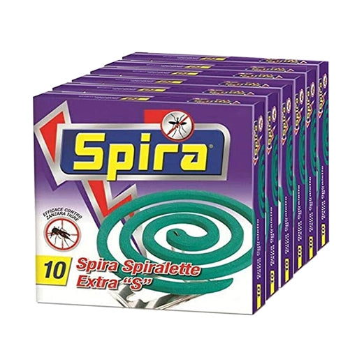 SET 6  SPIRA ZAMPIRONI SPIRALETTE ANTIZANZARA 10 PZ CON 2 SUPPORTI METALLICI
