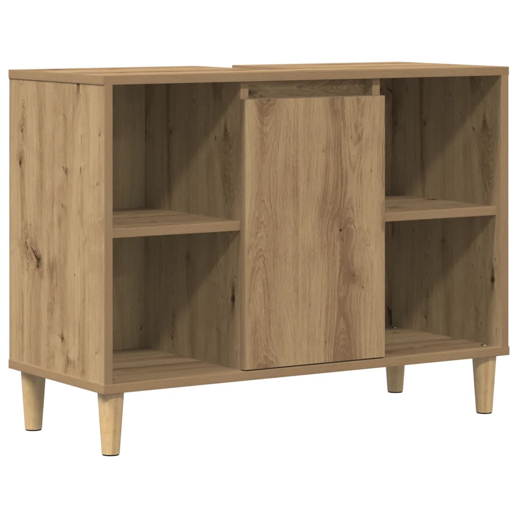 Mobile da Bagno Rovere Artigianale 80x33x60cm Legno Multistrato 857134