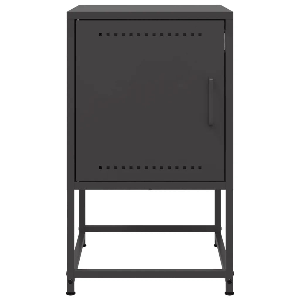Comodino-Tavolino da notte Nero 36x39x60,5 cm in Acciaio 329480