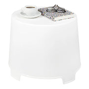 Crudup, Tavolino da Esterno 2 Posti Made in Italy, 46x40x38h cm Bianco