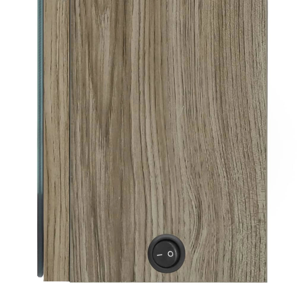 Mobile bagno con specchio LED 50x13x70 cm rovere 02_0006588