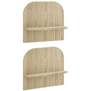 Scaffale da parete 2 pz Rovere Sonoma 41 x 13,5 x 37,5 cm 8014934