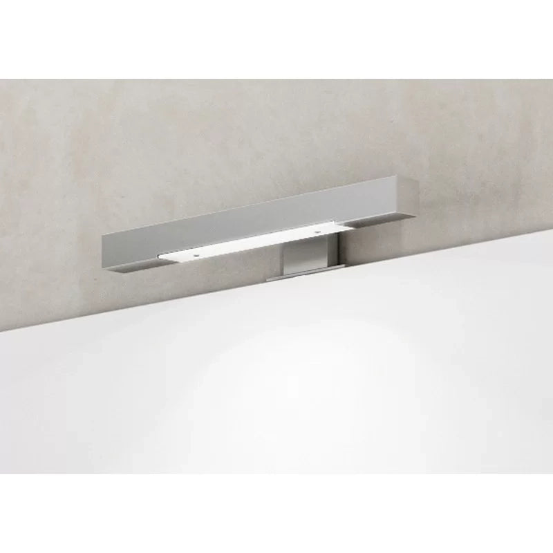 Mobile bagno sospeso perseo larice bianco con lavabo e specchio 90 cm