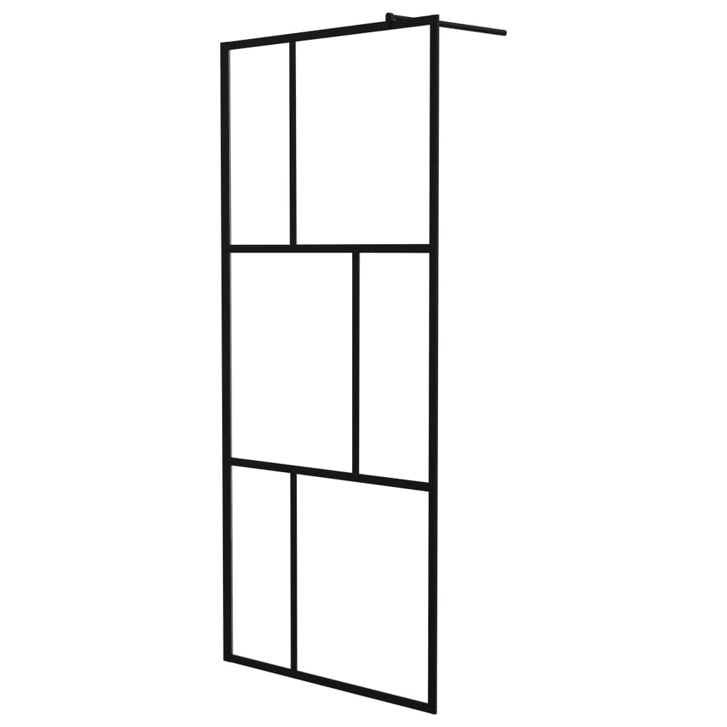 Box doccia walk-in parete doccia parete box doccia bagno interni casa vetro temperato 90 x 195 cm nero 02_0002137