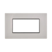 Placca In Vetro Serie Moon 4P Colore Bianco Compatibile Con Bticino Axolute