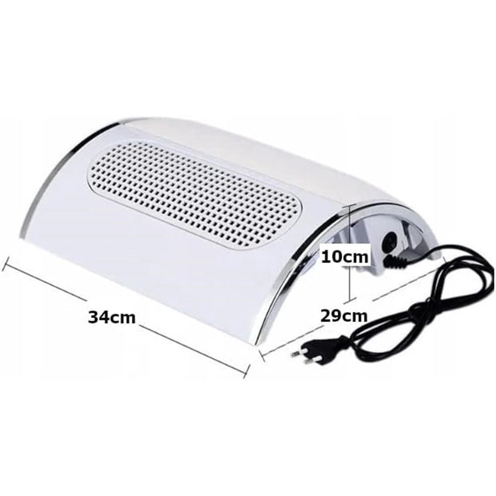 Trade Shop - Aspirapolvere Professionale Per Unghie 40 W Aspiratore Per Manicure Pedicure Bianco -