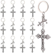 Sostegni a croce in metallo da 20 x - Argento - Disegno a croce - Accessori per borse, matrimoni e portafogli - Ideali per borse, matrimoni e accessori per portafogli