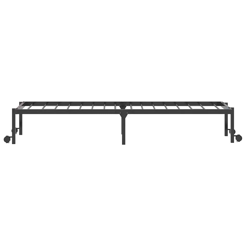 Giroletto senza Materasso Pieghevole Nero 90x200 cm in Acciaio 4103960