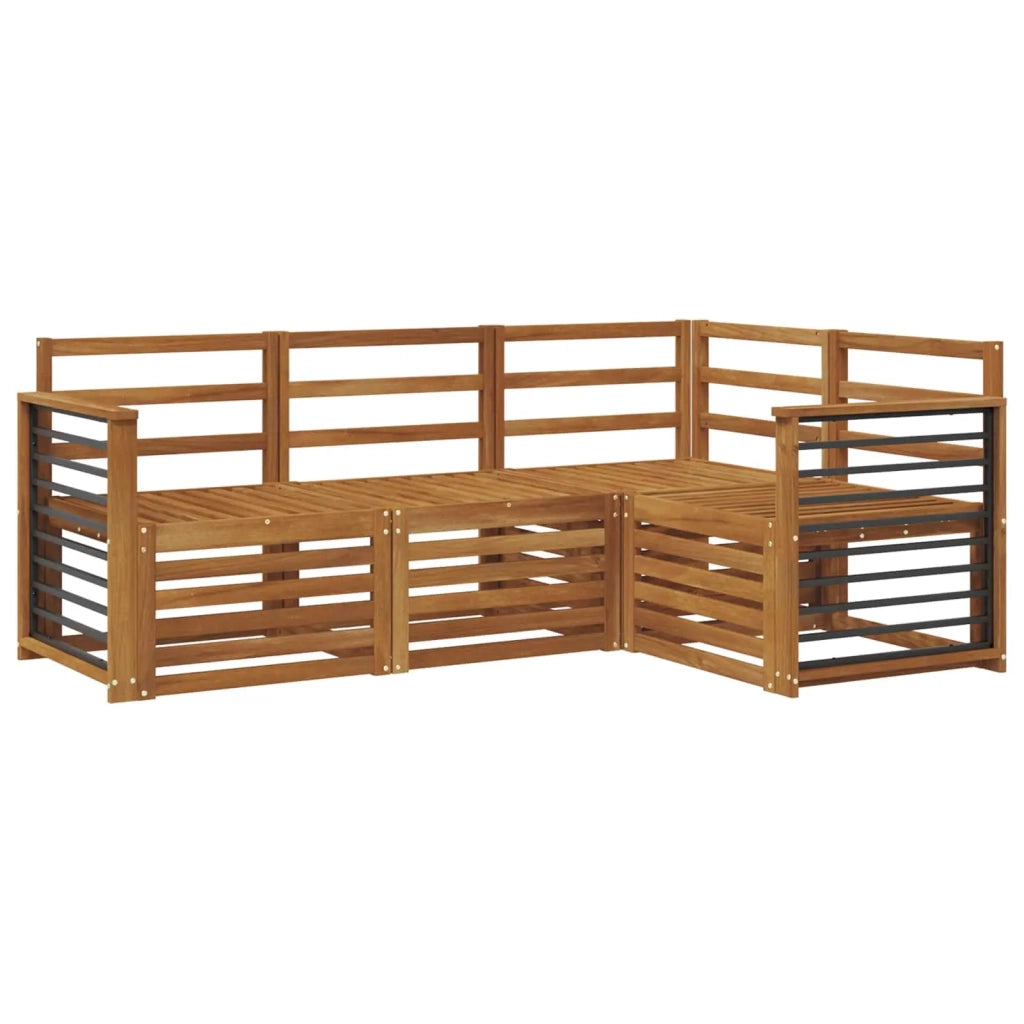 Set divani 4 pcs Naturale Legno di Acacia Massello 3374739