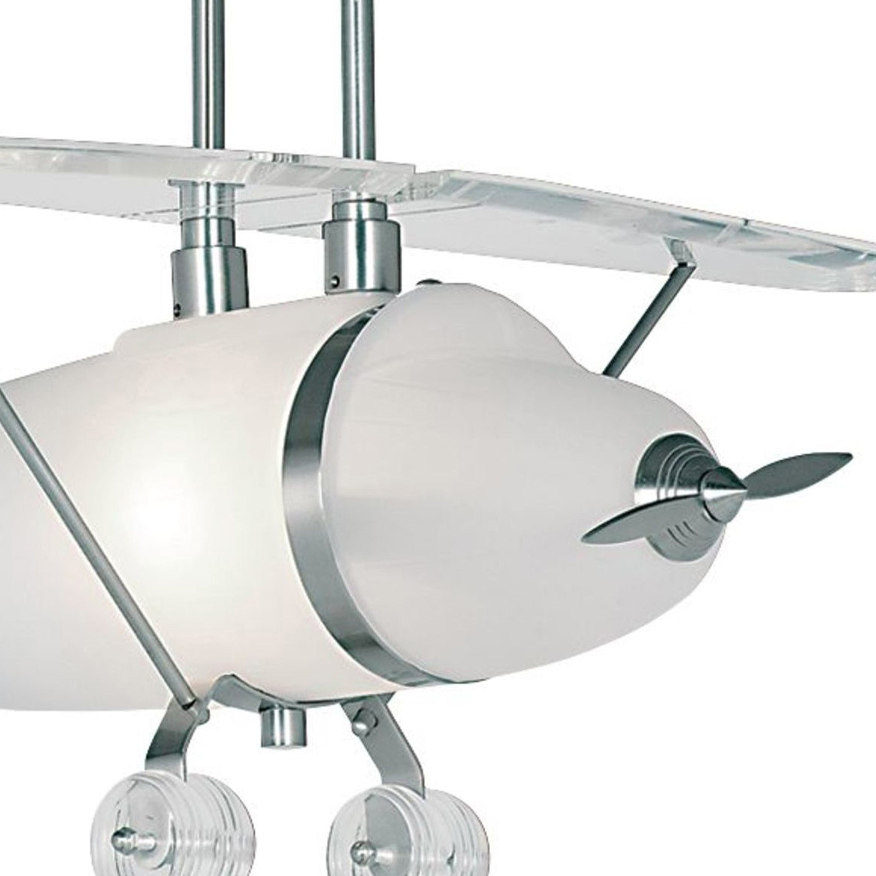 Sospensione Contemporanea Novità Acciaio Argento Vetro Trasparente 1 Luce E27