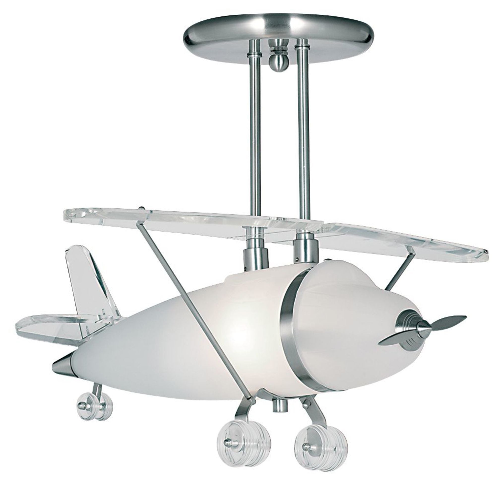 Sospensione Contemporanea Novità Acciaio Argento Vetro Trasparente 1 Luce E27