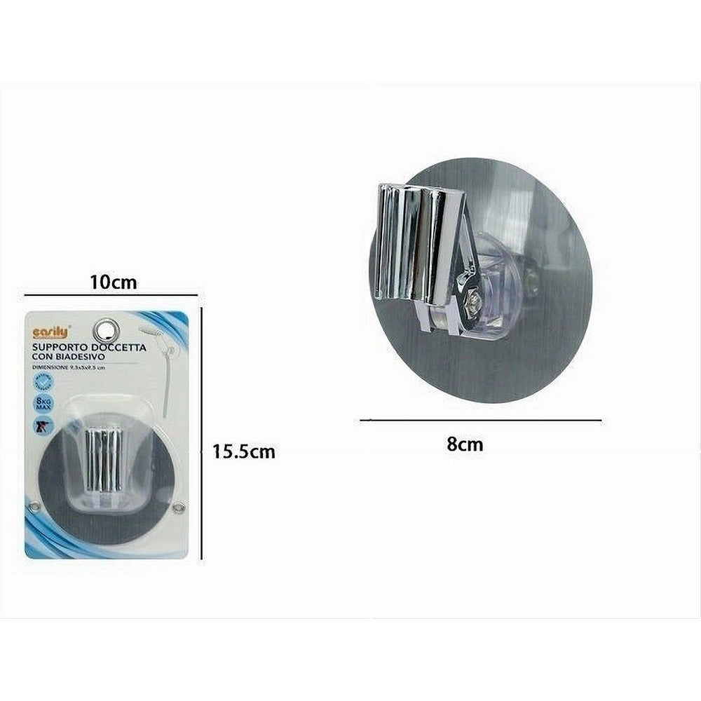 Trade Shop - Supporto Doccetta Soffione Doccia Bagno Montaggio A Parete Con Biadesivo 79833 -