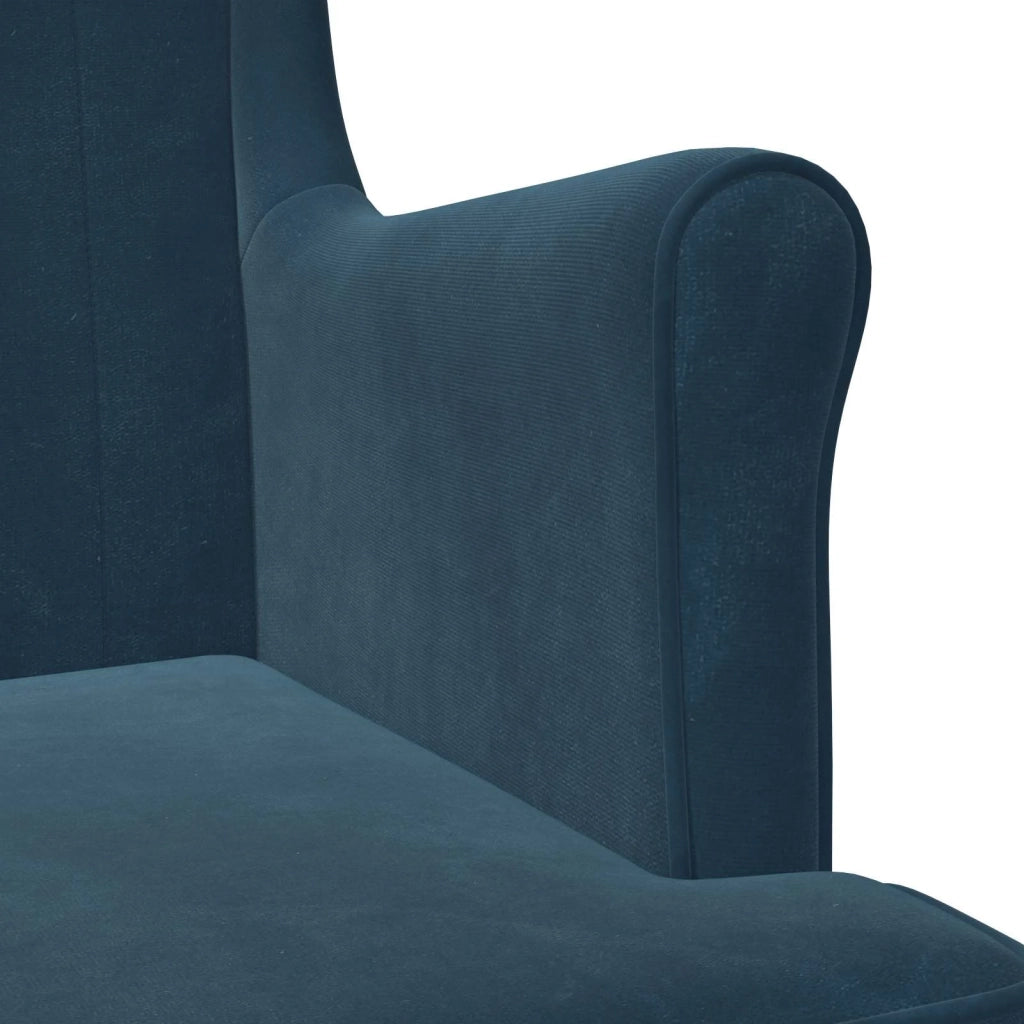 Poltrona | Sedia Relax Blu Velluto