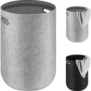 Asciugamano pieghevole, asciugamano rotondo con maniglie, grande contenitore di stoccaggio [80L/grigio]