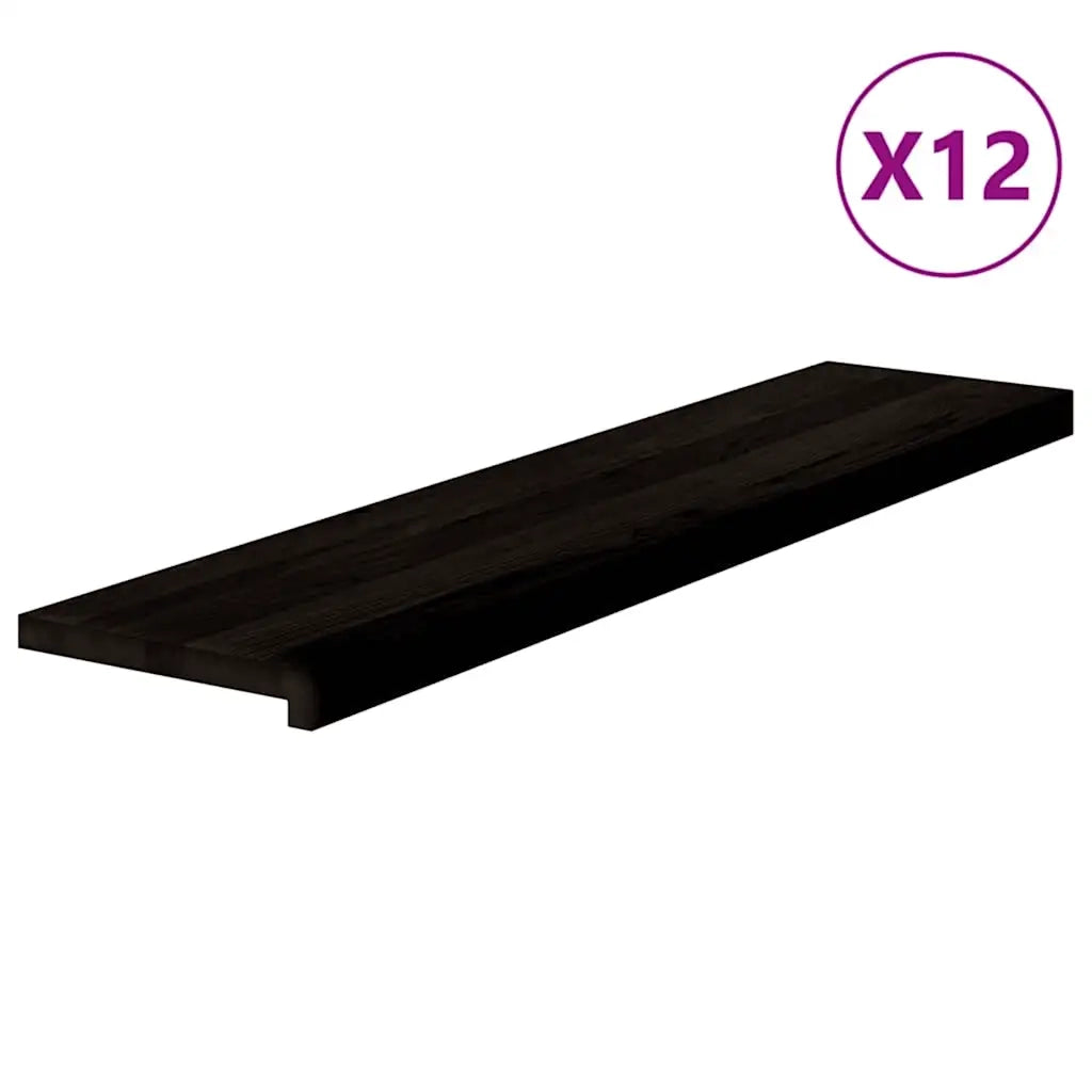 Gradini 12 pz Marrone Scuro 110x25x2 cm Legno Massello Rovere 3283041