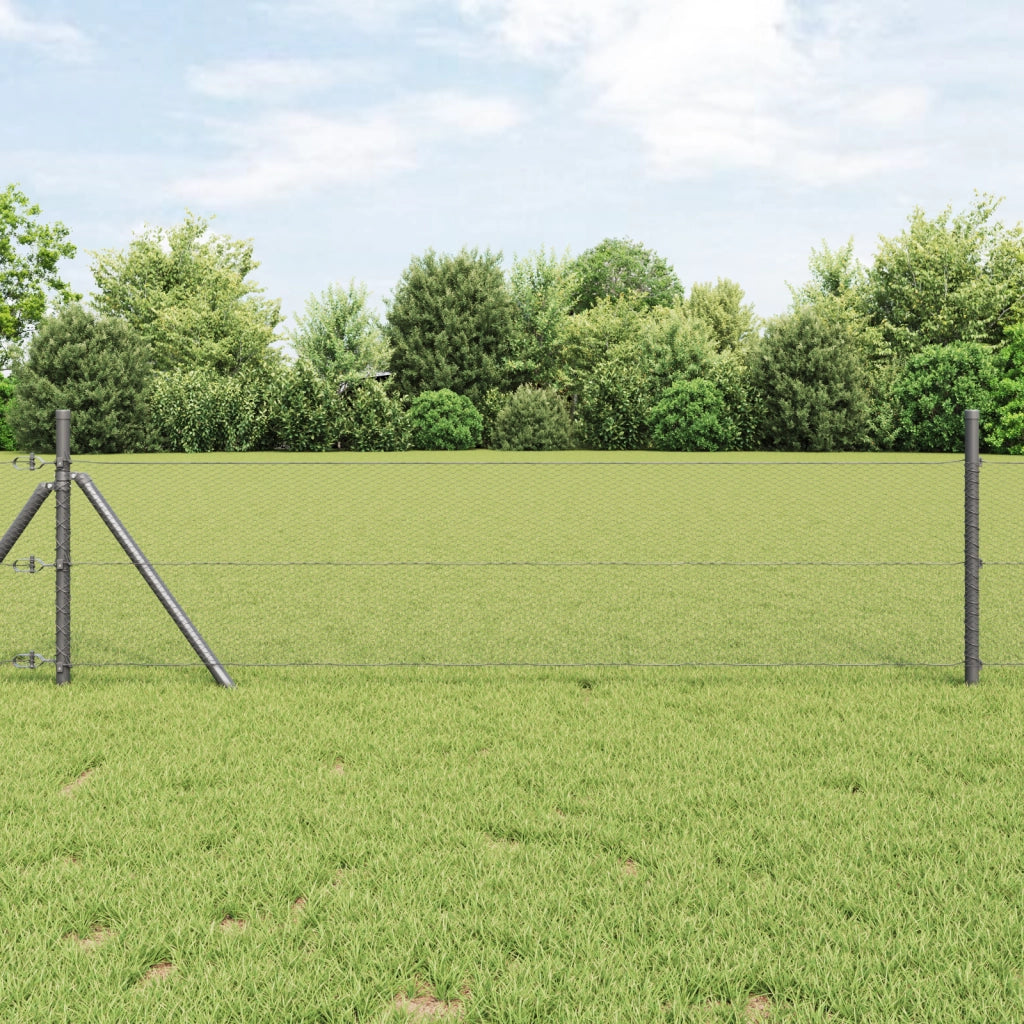Recinto Esagonale Grigio 0,6x25 m Acciaio