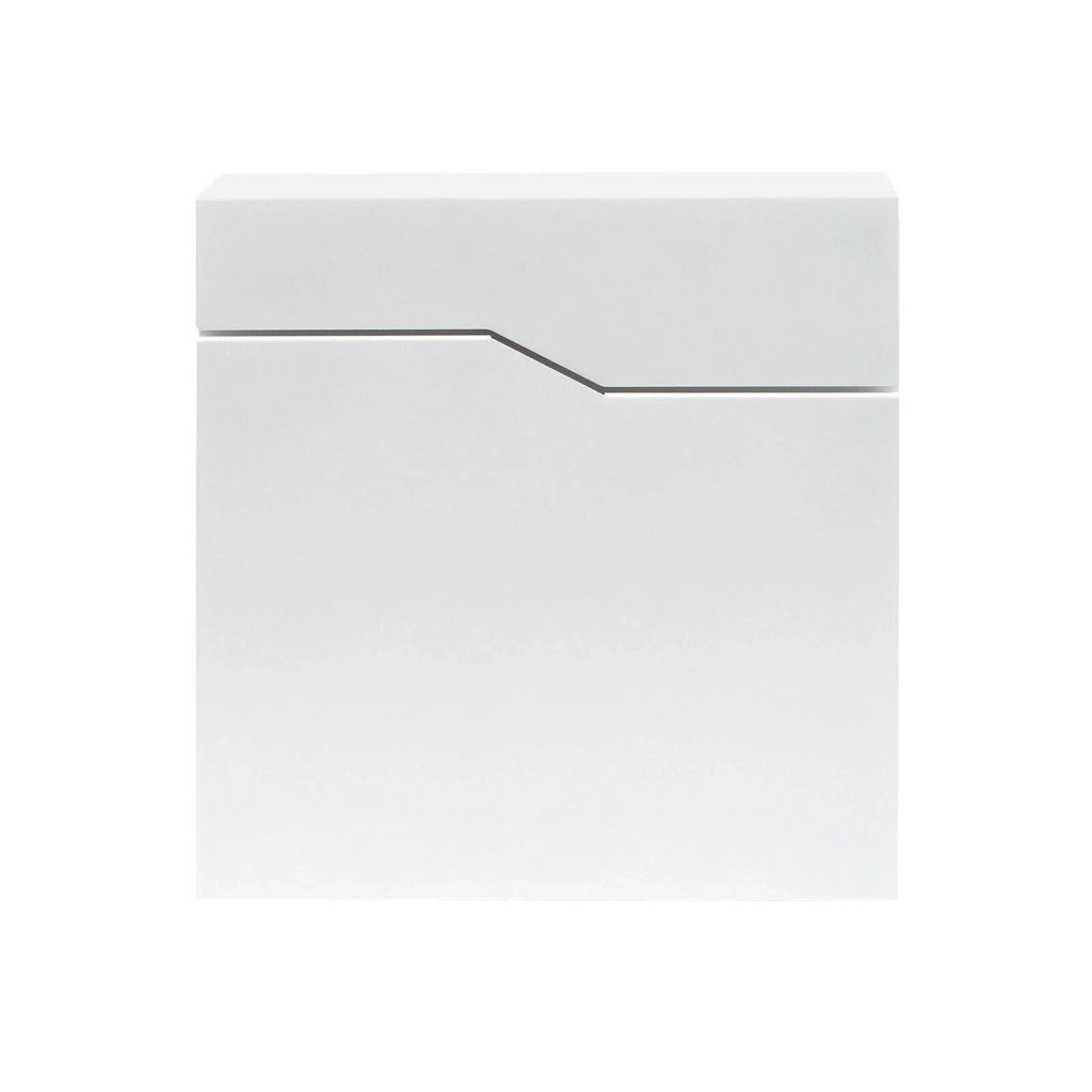 Cassetta postale da parete di design bianca con porta giornali/riviste acciaio zincato 37 x 37 x 10,5 cm bianco 16_0000091