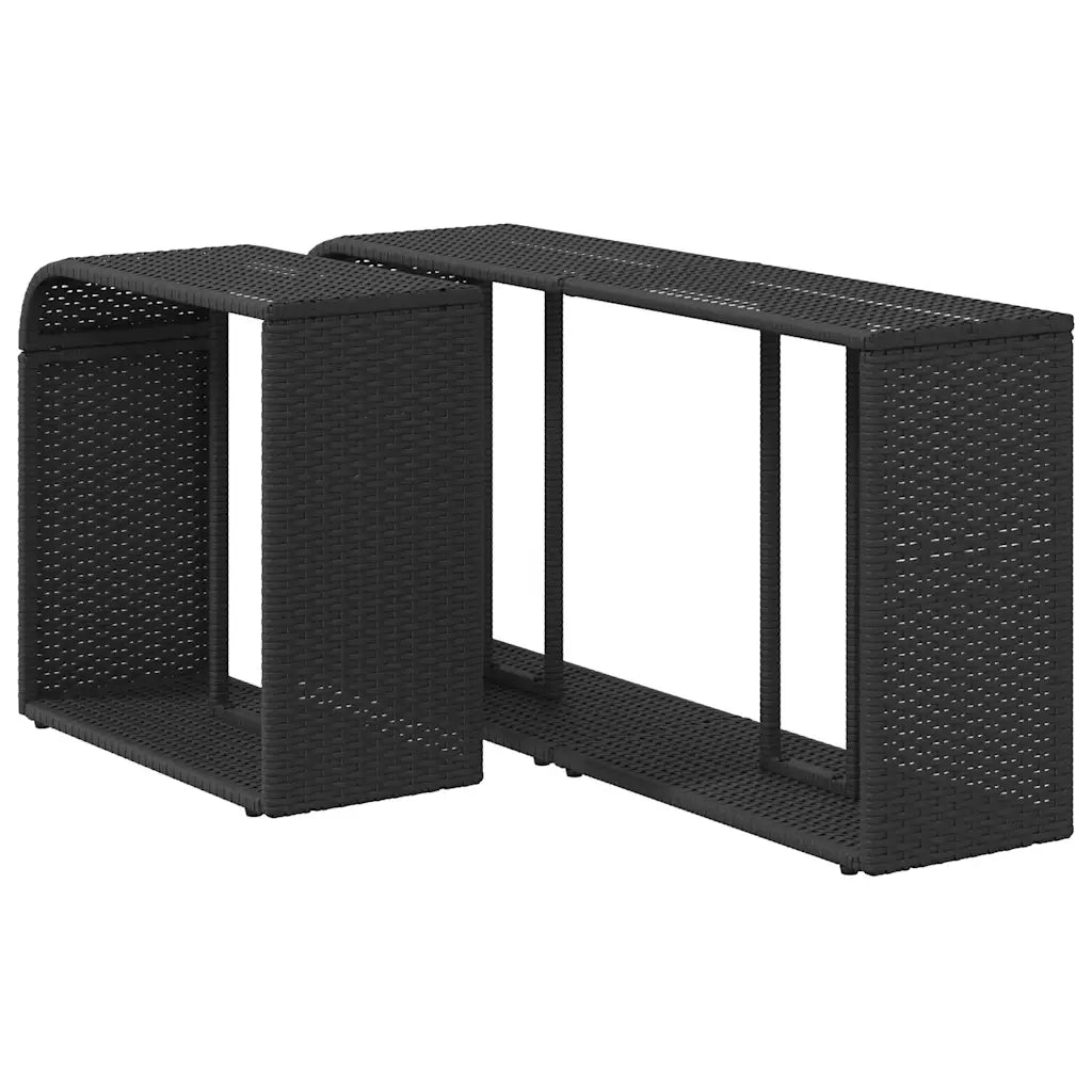 Scaffali portaoggetti 2 pz neri in polyrattan CFW9268251