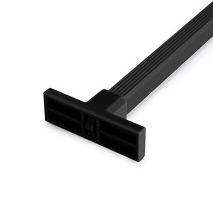 Emuca Kit 7 aste per pantaloni, 2 vassoi ausiliari e telaio con guide a chiusura morbida per armadio, regolabile, modulo 900mm, nero testurizzato