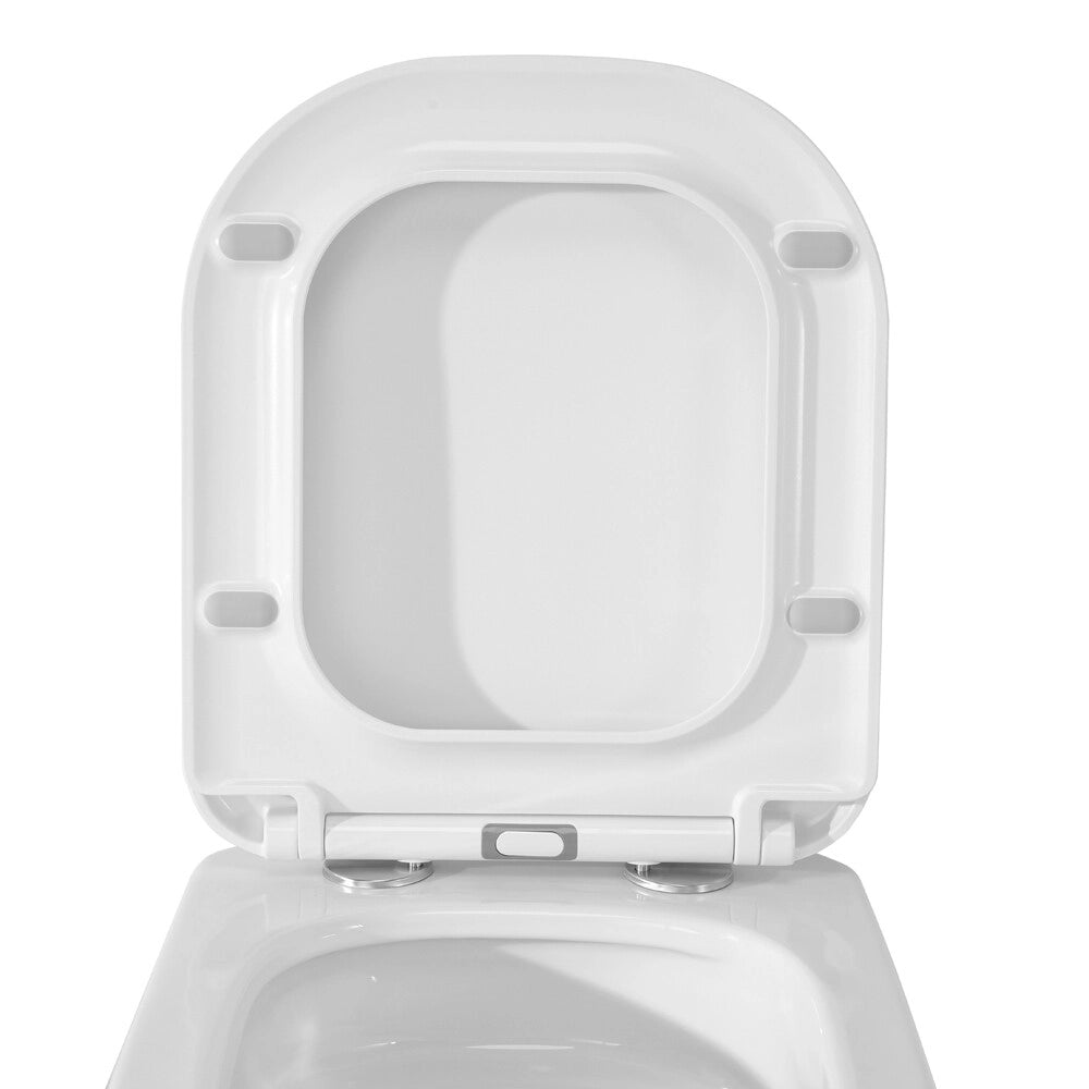 Wc filo muro profondità 48cm con scarico a terra tornado e sedile soft close Atami