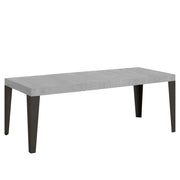 Tavolo Allungabile 180-440x90x77 cm Flame Premium Cemento Telaio Antracite