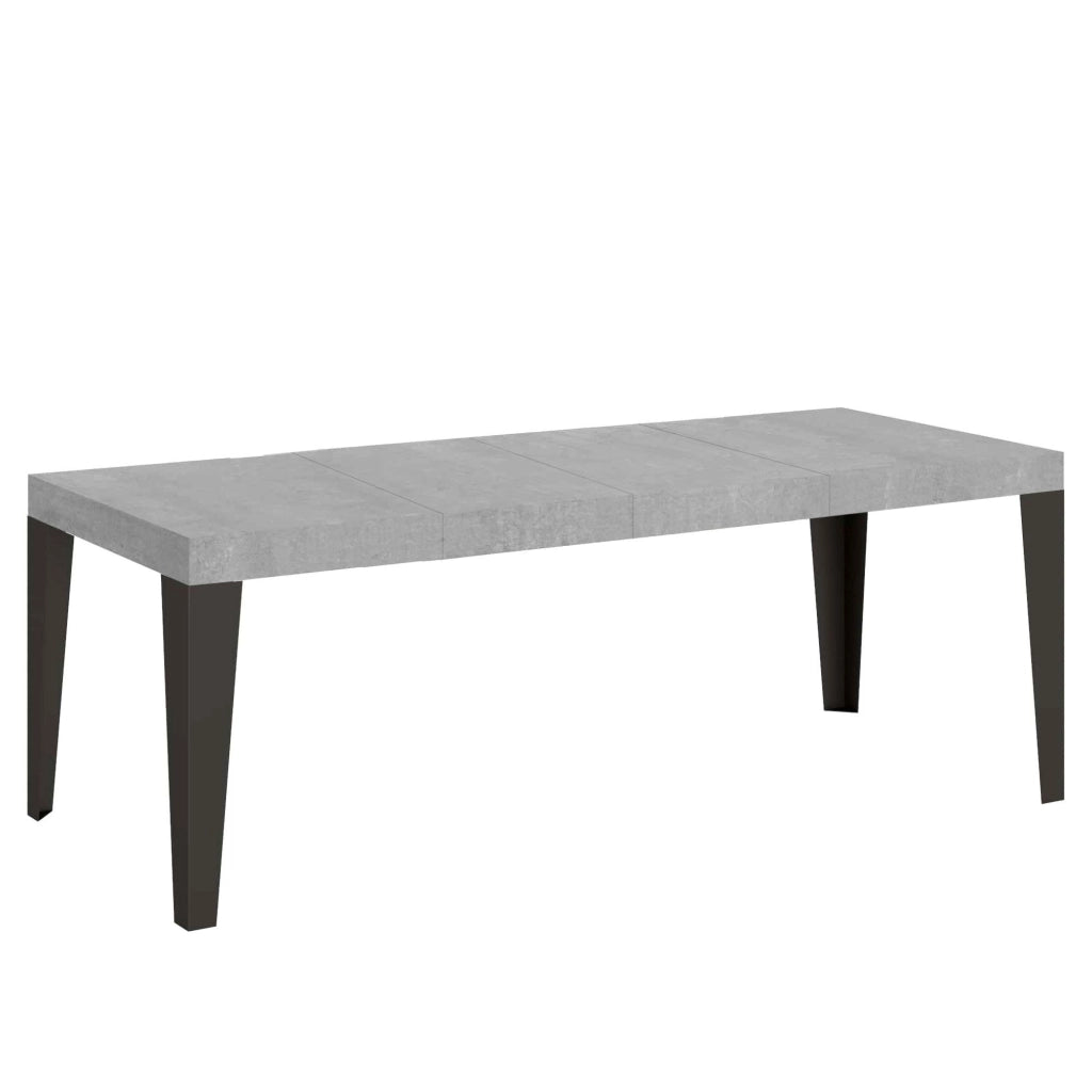 Tavolo Allungabile 180-440x90x77 cm Flame Premium Cemento Telaio Antracite