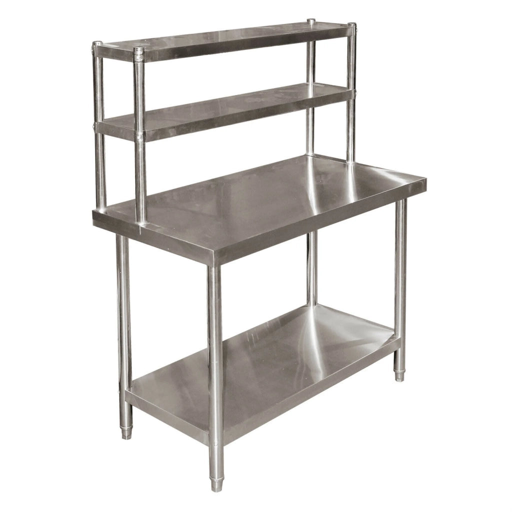 Tavolo da lavoro in acciaio raffinato 120 x 60 x 85 cm altezza regolabile tavolo smontabile 16_0002499
