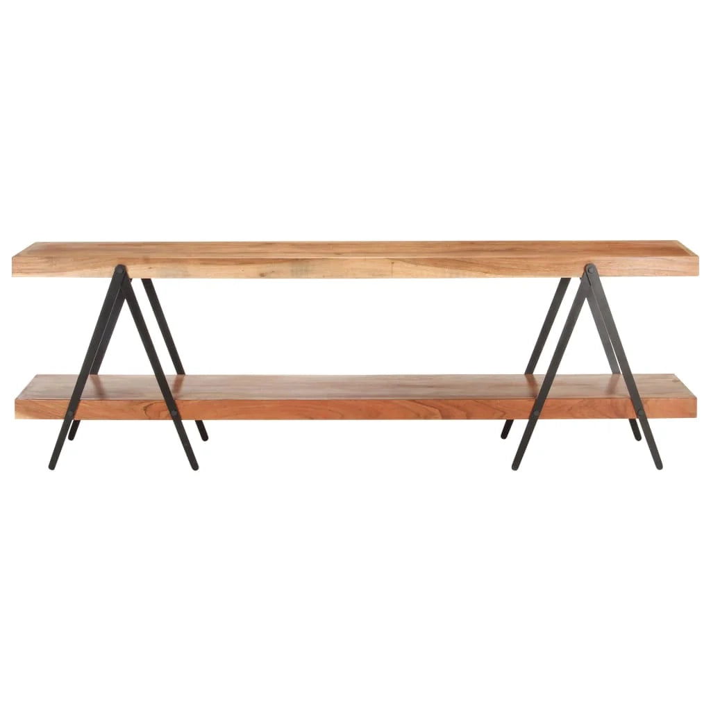 Mobile TV multimediale scaffale TV credenza mobile TV sala da pranzo soggiorno camera da letto 160 x 40 x 50 cm legno massello di acacia marrone 02_0026075