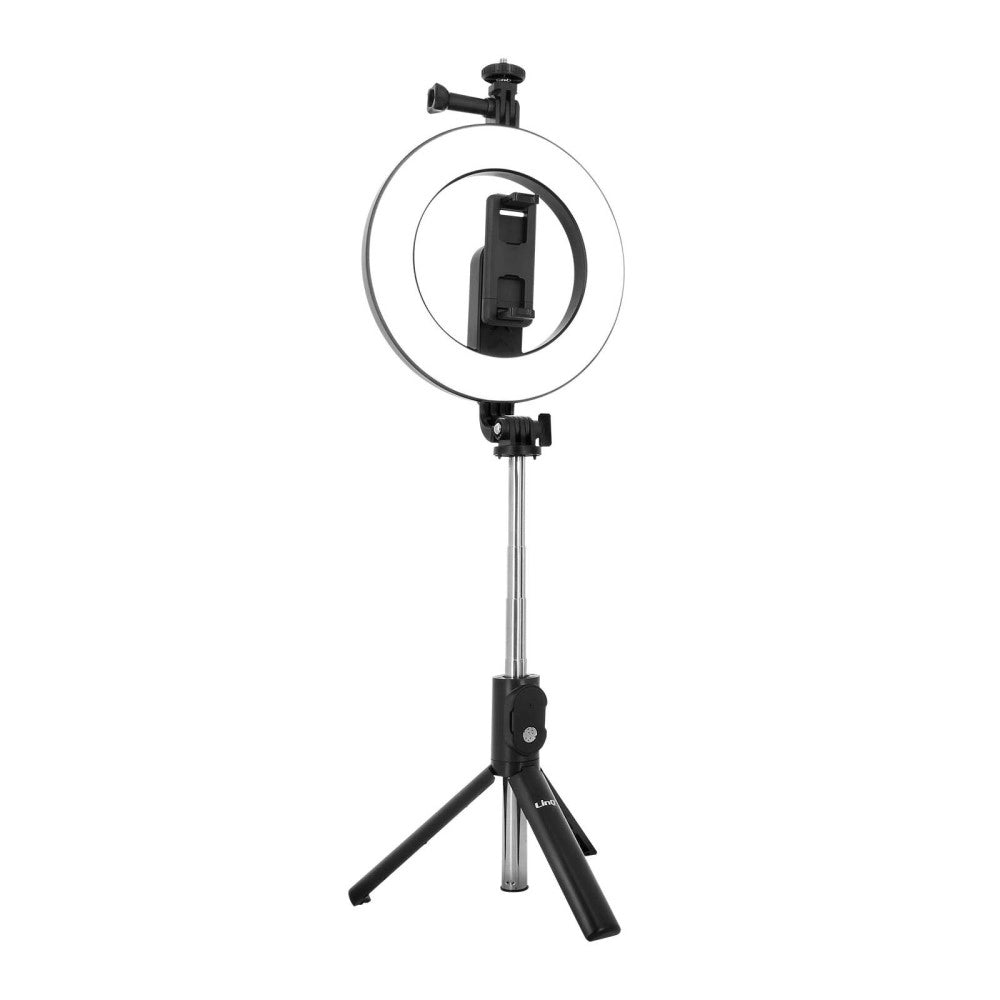 Trade Shop - Lampada Led Da 6 Pollici + Stick Con Supporto Telefono Cellulare Bluetooth 4.0 -